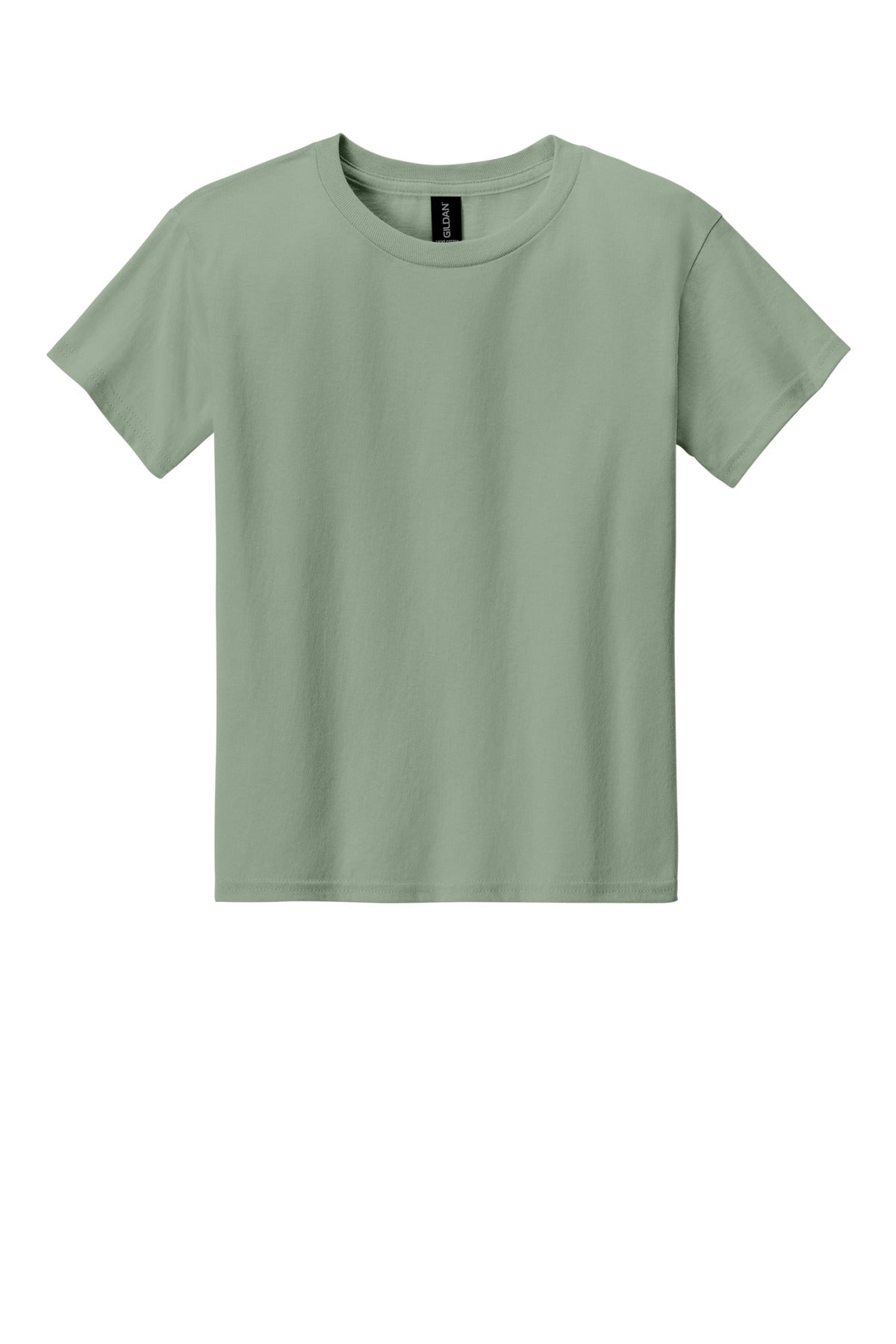 Front View of Sage Gildan Youth Light Cotton Tee 3000B plain