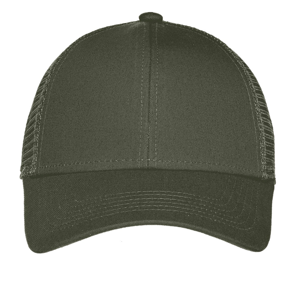 Front View of Sage Green Port Authority Adjustable Mesh Back Cap. C911 plain