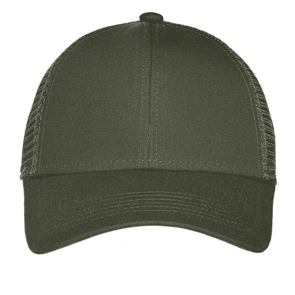 Front View of Sage Green Port Authority Adjustable Mesh Back Cap. C911 plain