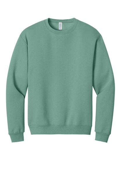 Front View of Sage Jerzees - NuBlend Crewneck Sweatshirt. 562M plain