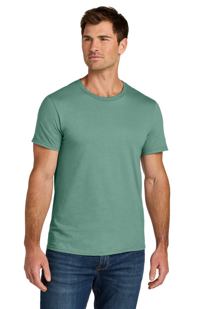 Front View of Sage Jerzees Ultimate Unisex Ring Spun T-Shirt IC46M plain