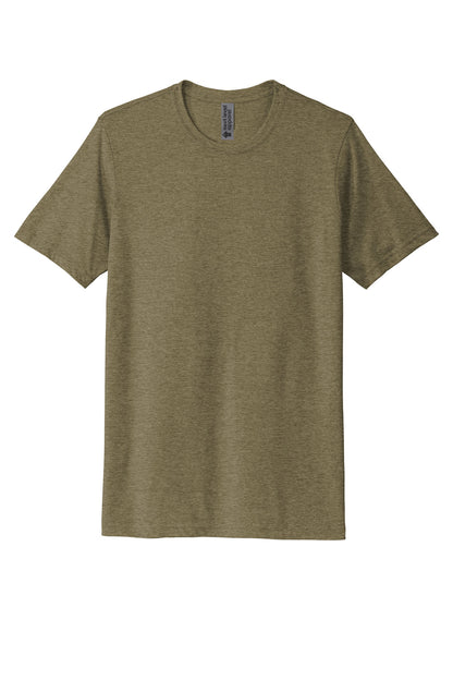 Front View of Sage Next Level Apparel Adult Poly/Cotton Tee. NL6200 plain