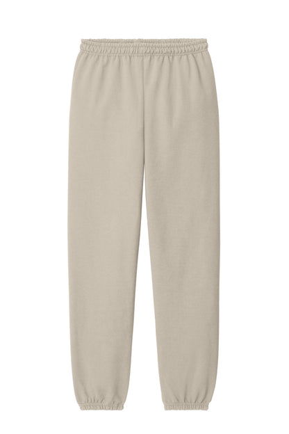 Front View of Sand Gildan Heavy Blend Sweatpant. 18200 plain