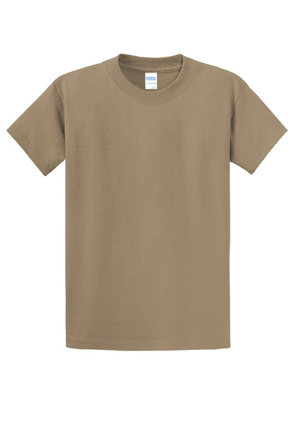Front View of Sand Port & Co Essential Tee. PC61 plain