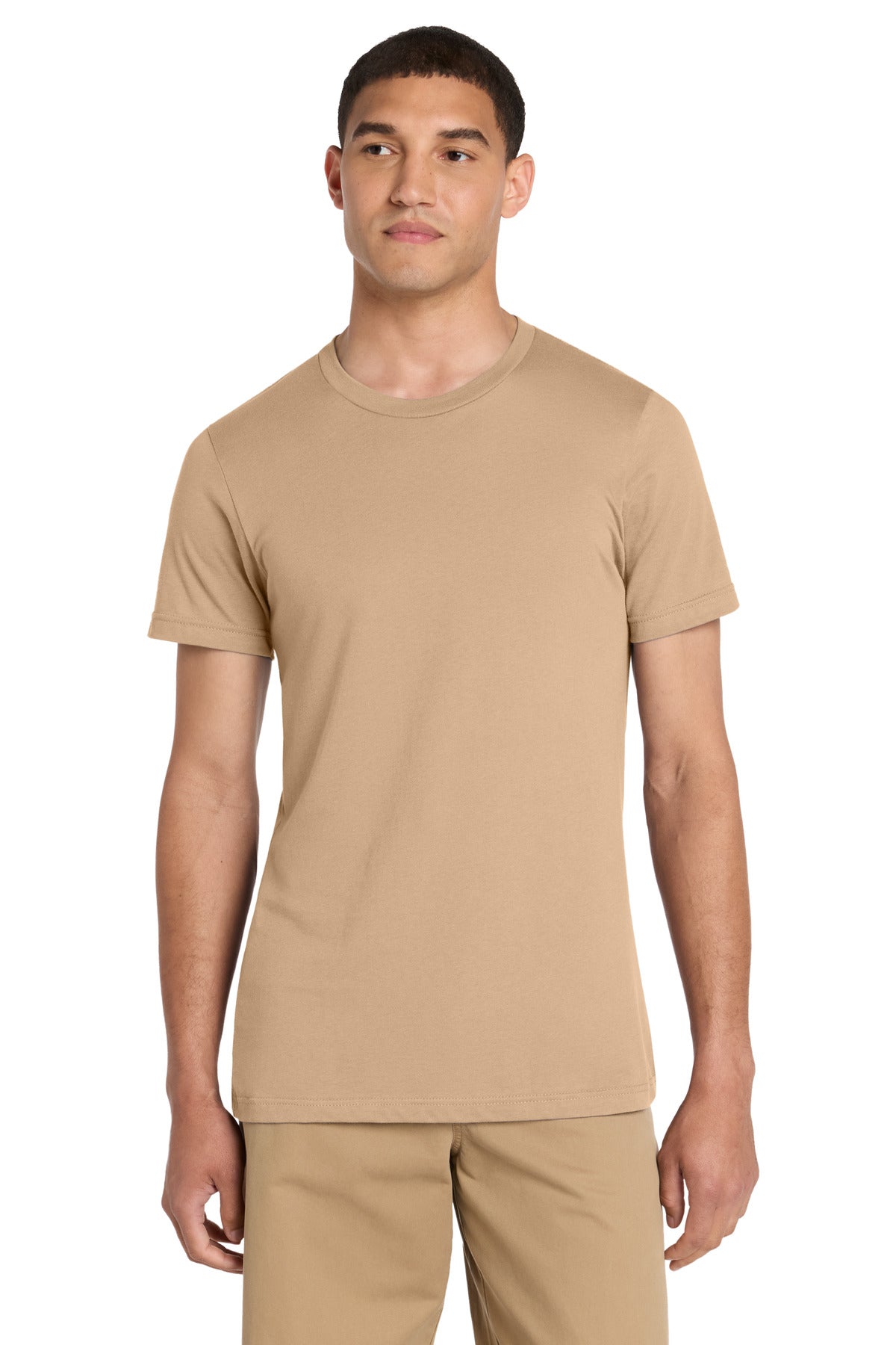 Front View of SandDune BELLA+CANVAS Unisex Jersey Short Sleeve Tee. BC3001 plain