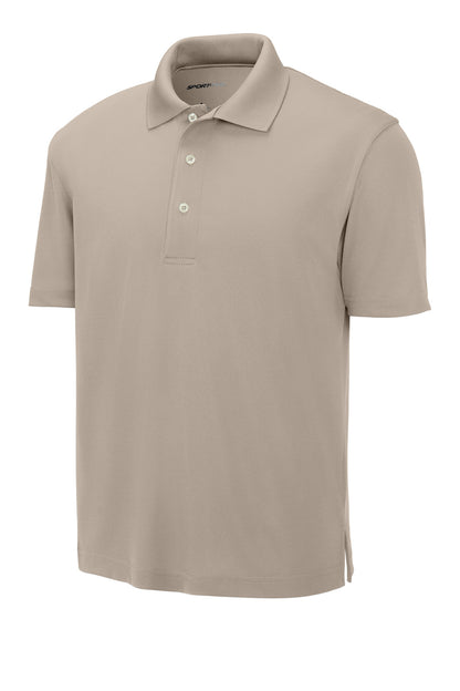 Front View of Sandstone Sport-Tek Dri-Mesh Polo. K469 plain