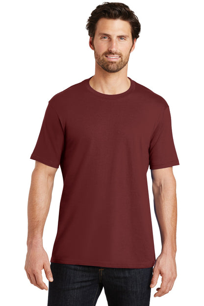 Front View of Sangria District Perfect Weight Tee. DT104 plain