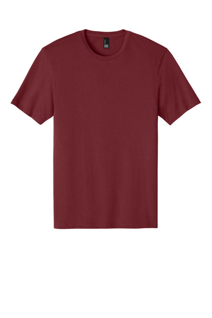 Front View of Sangria District Perfect Weight Tee. DT104 plain
