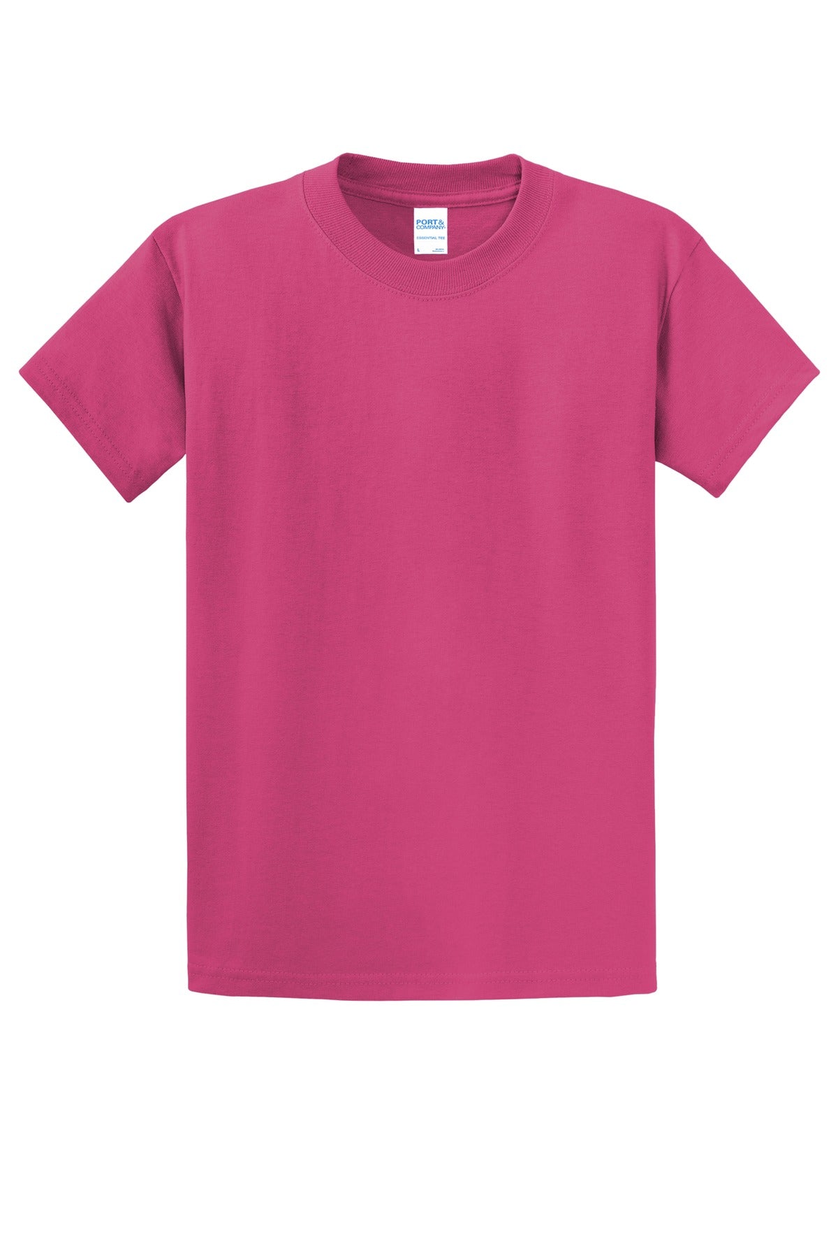 Front View of Sangria Port & Co Essential Tee. PC61 plain