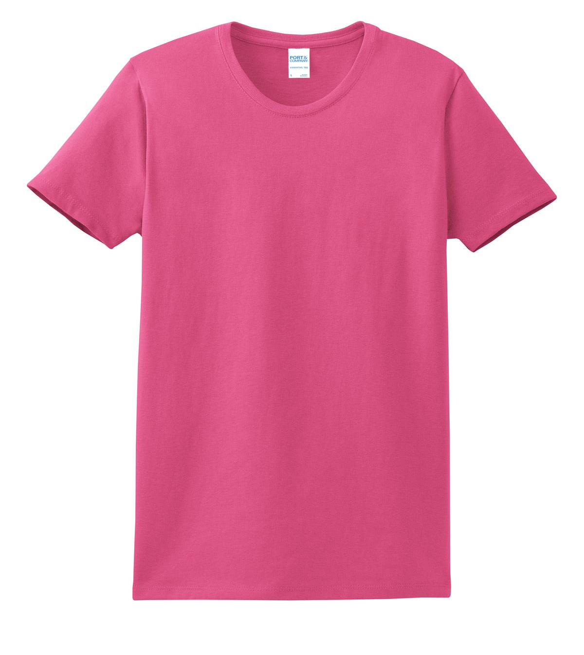 Front View of Sangria Port & Co Women's Essential Tee. LPC61 plain