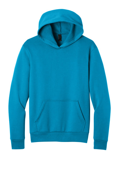Front View of Sapphire Port & Co Easy Fleece Pullover Hooded Sweatshirt PC68H plain