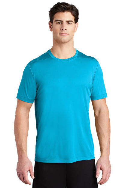 Front View of Sapphire Sport-Tek Posi-UV Pro Tee. ST420 plain