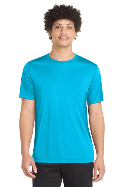 Front View of Sapphire Sport-Tek Posi-UV Pro Tee. ST420 plain