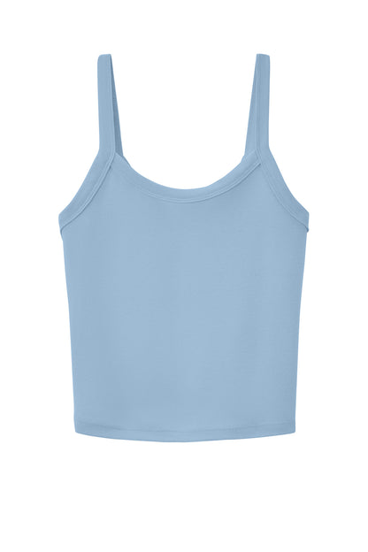 Front View of SBbyBBlend BELLA+CANVAS Women's Micro Rib Spaghetti Strap Tank BC1012 plain