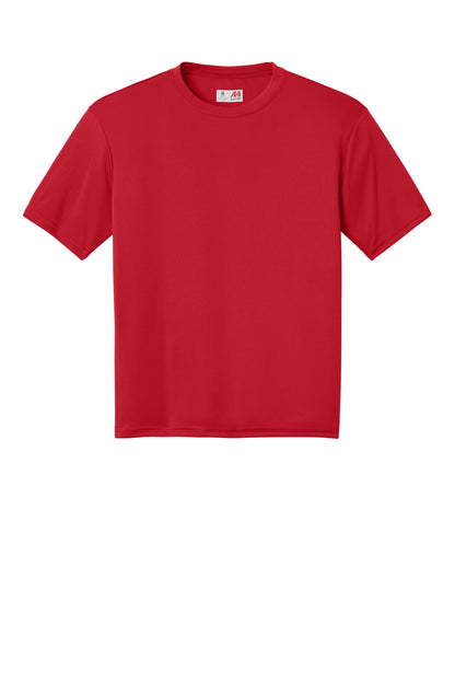Front View of Scarlet A4 Cooling Performance Short Sleeve Tee A4N3142 plain