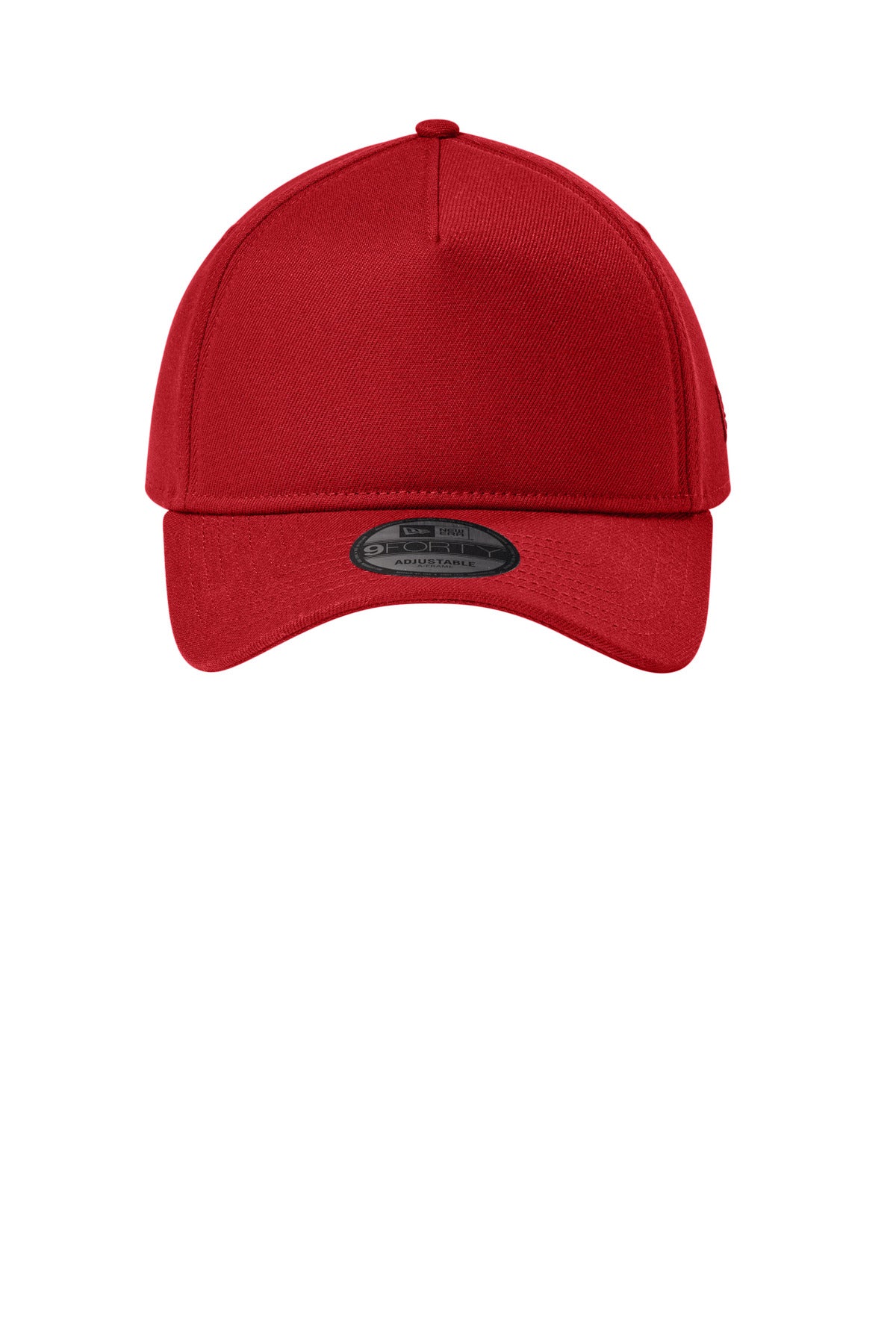 Front View of Scarlet New Era A-Frame Snapback Cap NE211 plain
