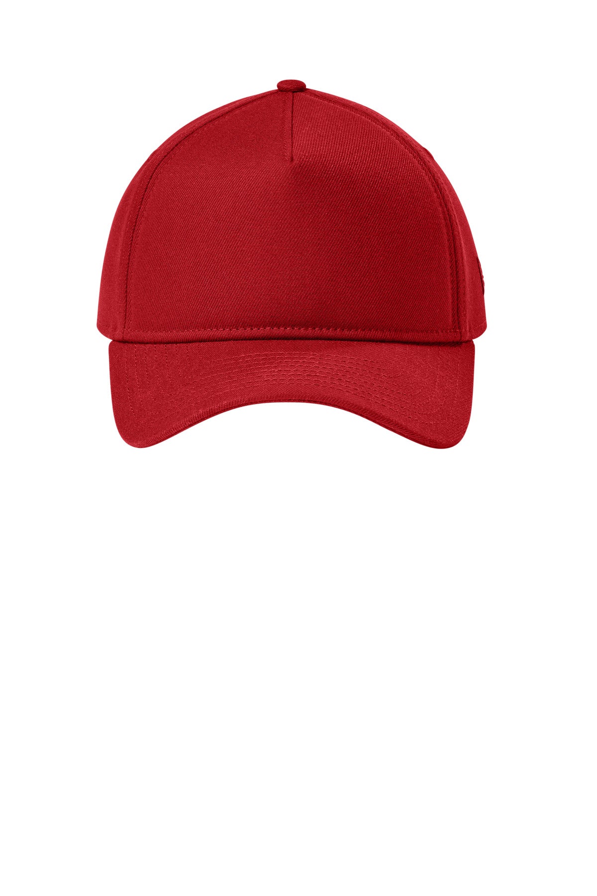 Front View of Scarlet New Era A-Frame Snapback Cap NE211 plain