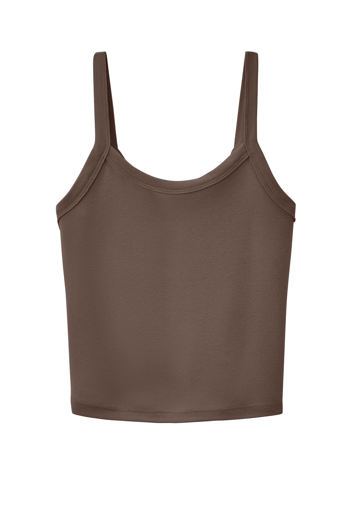 Front View of SCocoBlend BELLA+CANVAS Women's Micro Rib Spaghetti Strap Tank BC1012