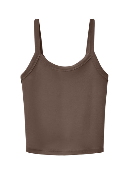 Front View of SCocoBlend BELLA+CANVAS Women's Micro Rib Spaghetti Strap Tank BC1012
