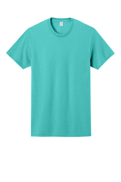 Front View of ScubaBlue Jerzees - Dri-Power 50/50 Cotton/Poly T-Shirt. 29M plain