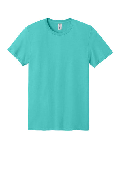Front View of ScubaBlue Jerzees Ultimate Unisex Ring Spun T-Shirt IC46M plain