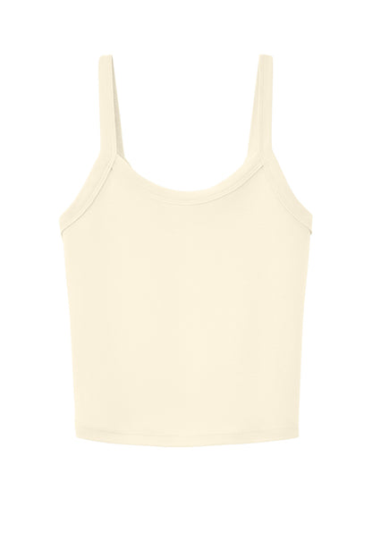 Front View of SdNatBlend BELLA+CANVAS Women's Micro Rib Spaghetti Strap Tank BC1012