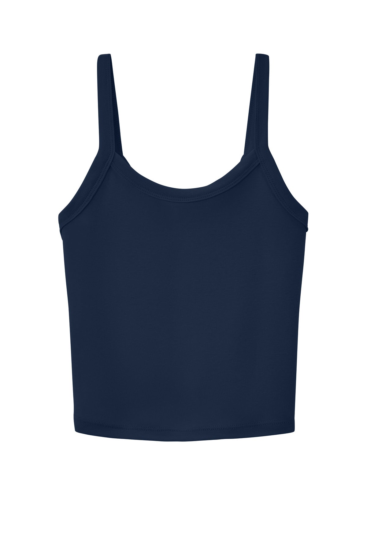 Front View of SdNvyBlend BELLA+CANVAS Women's Micro Rib Spaghetti Strap Tank BC1012 plain
