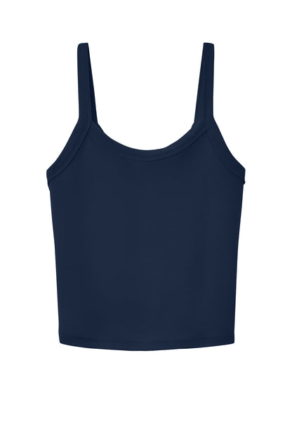Front View of SdNvyBlend BELLA+CANVAS Women's Micro Rib Spaghetti Strap Tank BC1012 plain