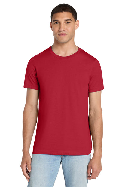 Front View of SdRedBlend BELLA+CANVAS Unisex Heather CVC Short Sleeve Tee. BC3001CVC plain