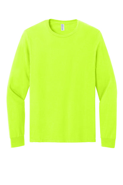 Front View of SftyGrn Jerzees Classics Unisex Cotton Long Sleeve T-Shirt 363L plain
