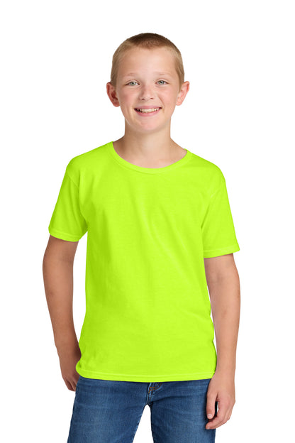 Front View of SftyGrn Jerzees Classics Youth Cotton T-Shirt 363Y plain