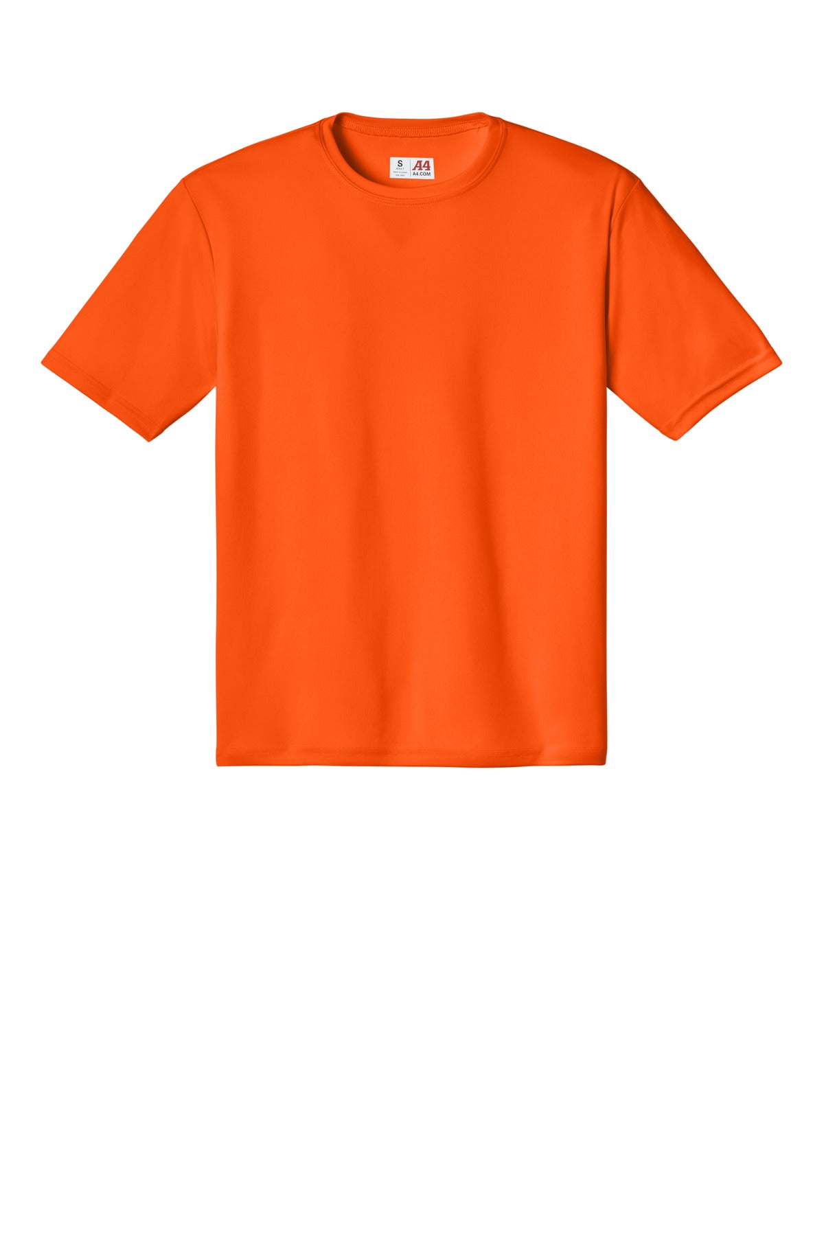 Front View of SftyOrg A4 Cooling Performance Short Sleeve Tee A4N3142 plain