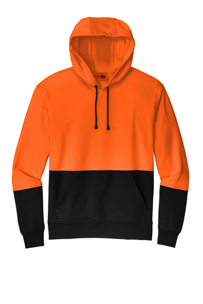 Front View of SftyOrg CornerStone Enhanced Visibility Fleece Pullover Hoodie CSF01 plain