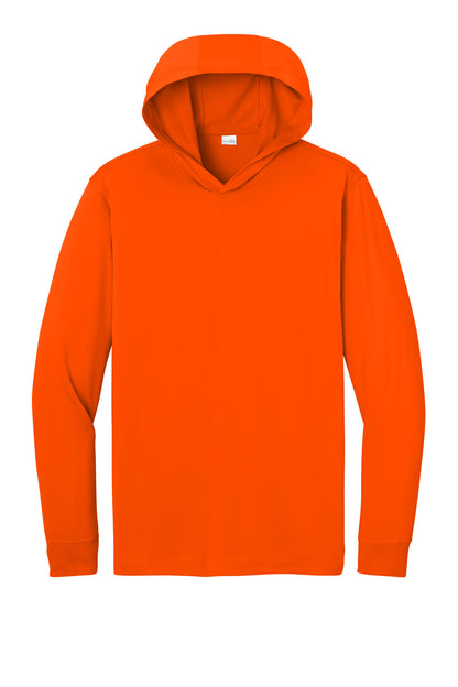 Front View of SftyOrg CornerStone Workwear Pro Long Sleeve Hooded Tee CS440LSH