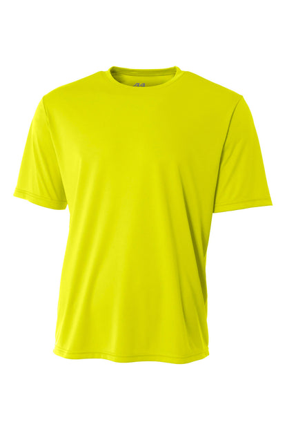 Front View of SftyYellow A4 Cooling Performance Short Sleeve Tee A4N3142 plain