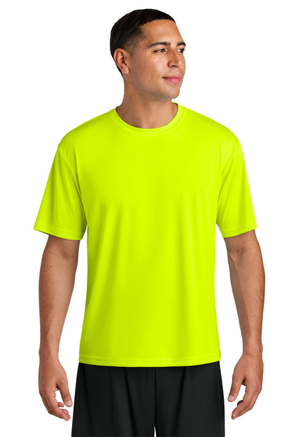 Front View of SftyYellow A4 Cooling Performance Short Sleeve Tee A4N3142 plain