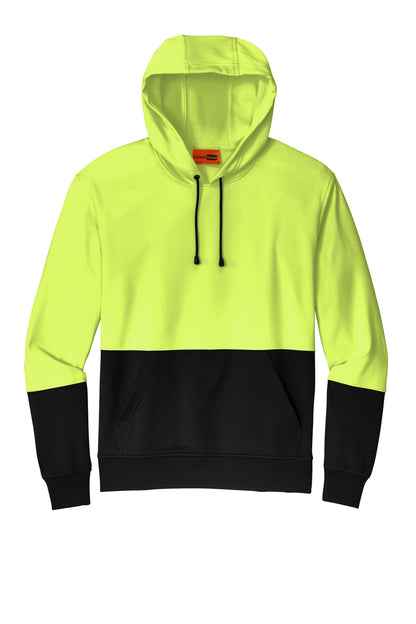 Front View of SftyYellow CornerStone Enhanced Visibility Fleece Pullover Hoodie CSF01 plain