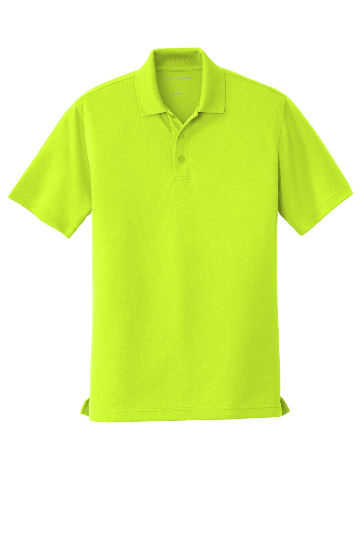 Front View of SftyYellow Port Authority Dry Zone UV Micro-Mesh Polo. K110 plain