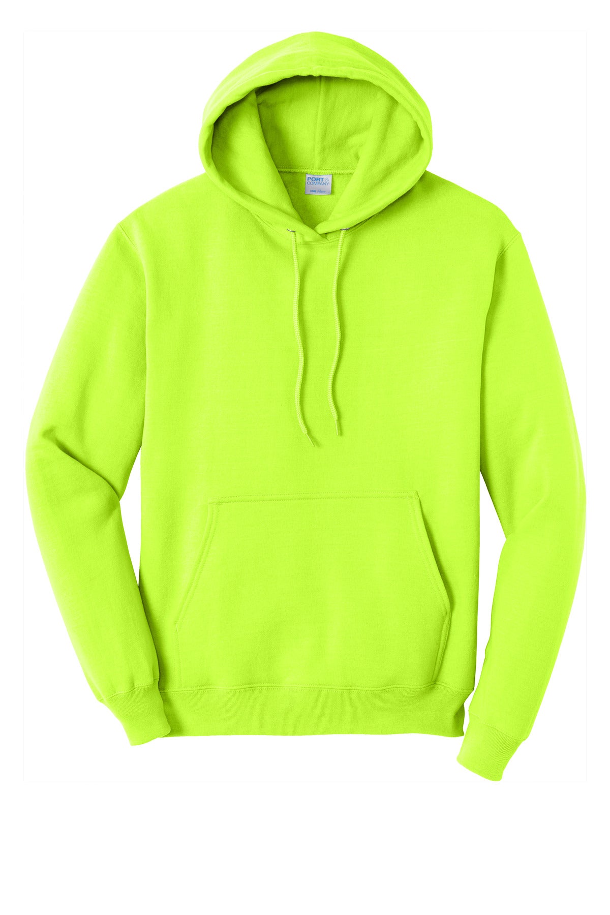 Front View of SGreen Port & Co Core Fleece Pullover Hooded Sweatshirt. PC78H