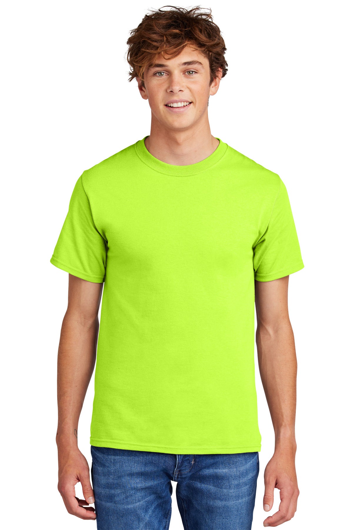 Front View of SGreen Port & Co Essential Tee. PC61 plain