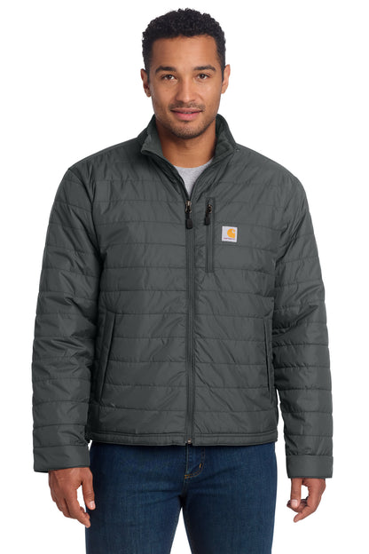 Front View of Shadow Grey Carhartt Gilliam Jacket. CT102208 plain