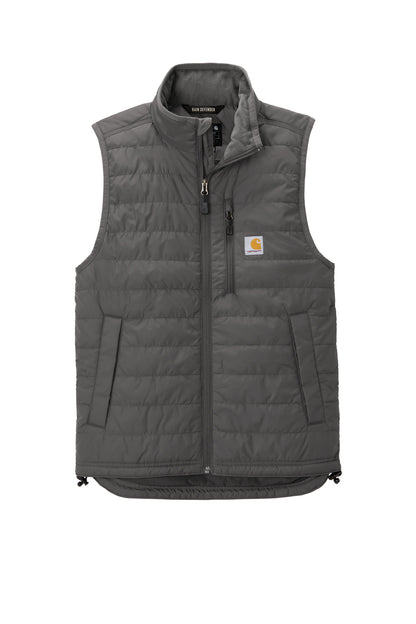 Front View of Shadow Grey Carhartt Gilliam Vest CT102286 plain