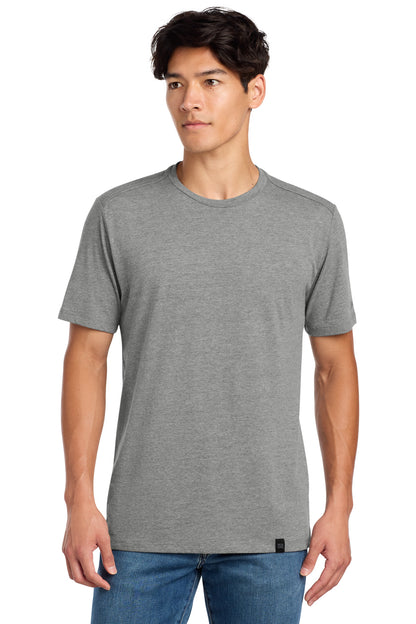 Front View of Shadow Grey He New Era Heritage Blend Crew Tee. NEA100 plain