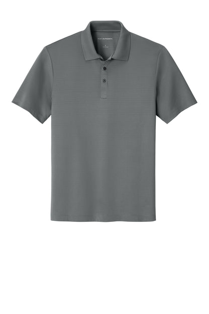 Front View of Shadow Grey Port Authority Eclipse Stretch Polo. K587 plain