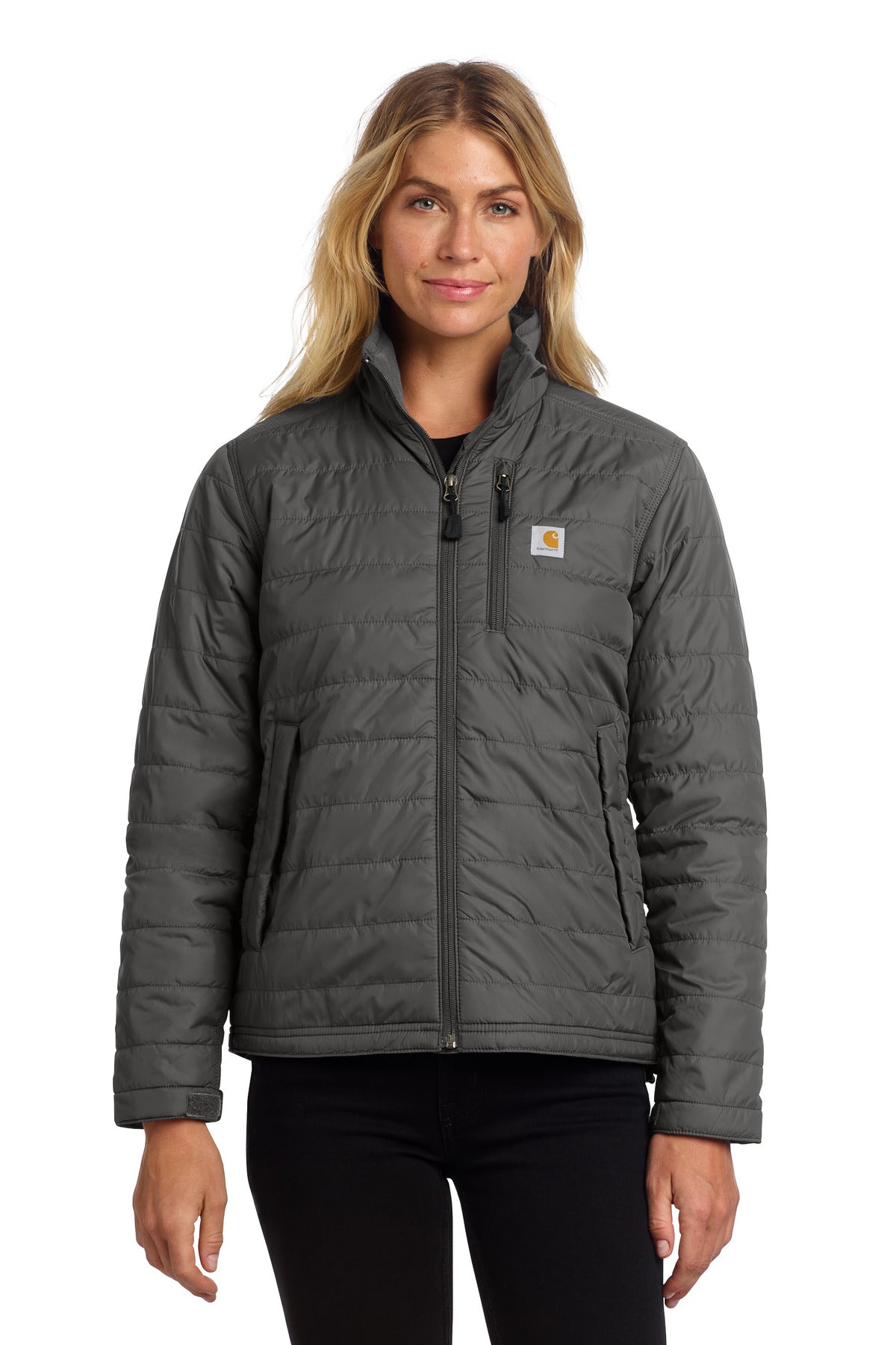 Front View of ShadowGrey Carhartt Women's Gilliam Jacket CT104314 plain