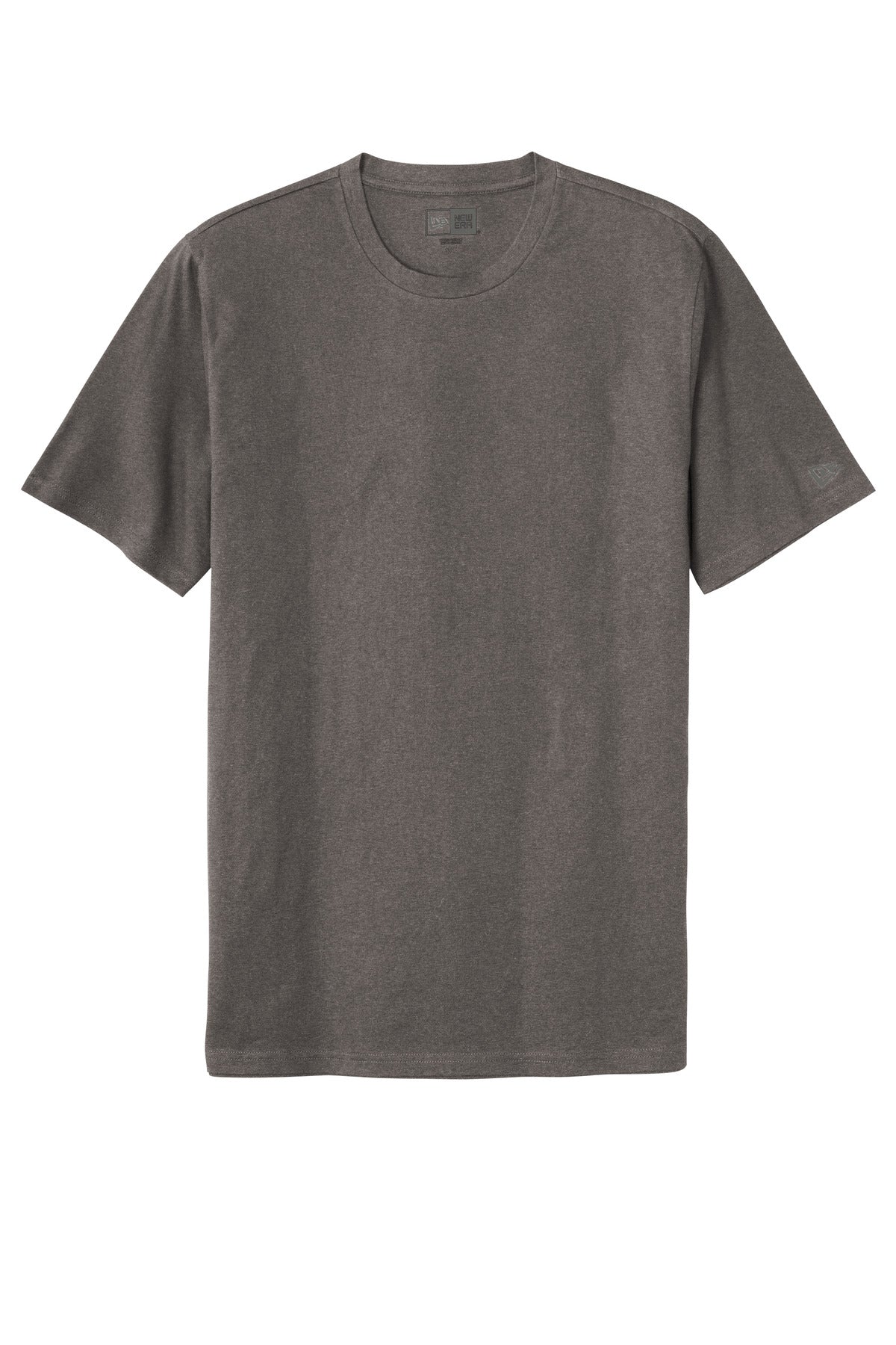 Front View of ShadowGrey New Era Tri-Blend Tee NEA135 plain