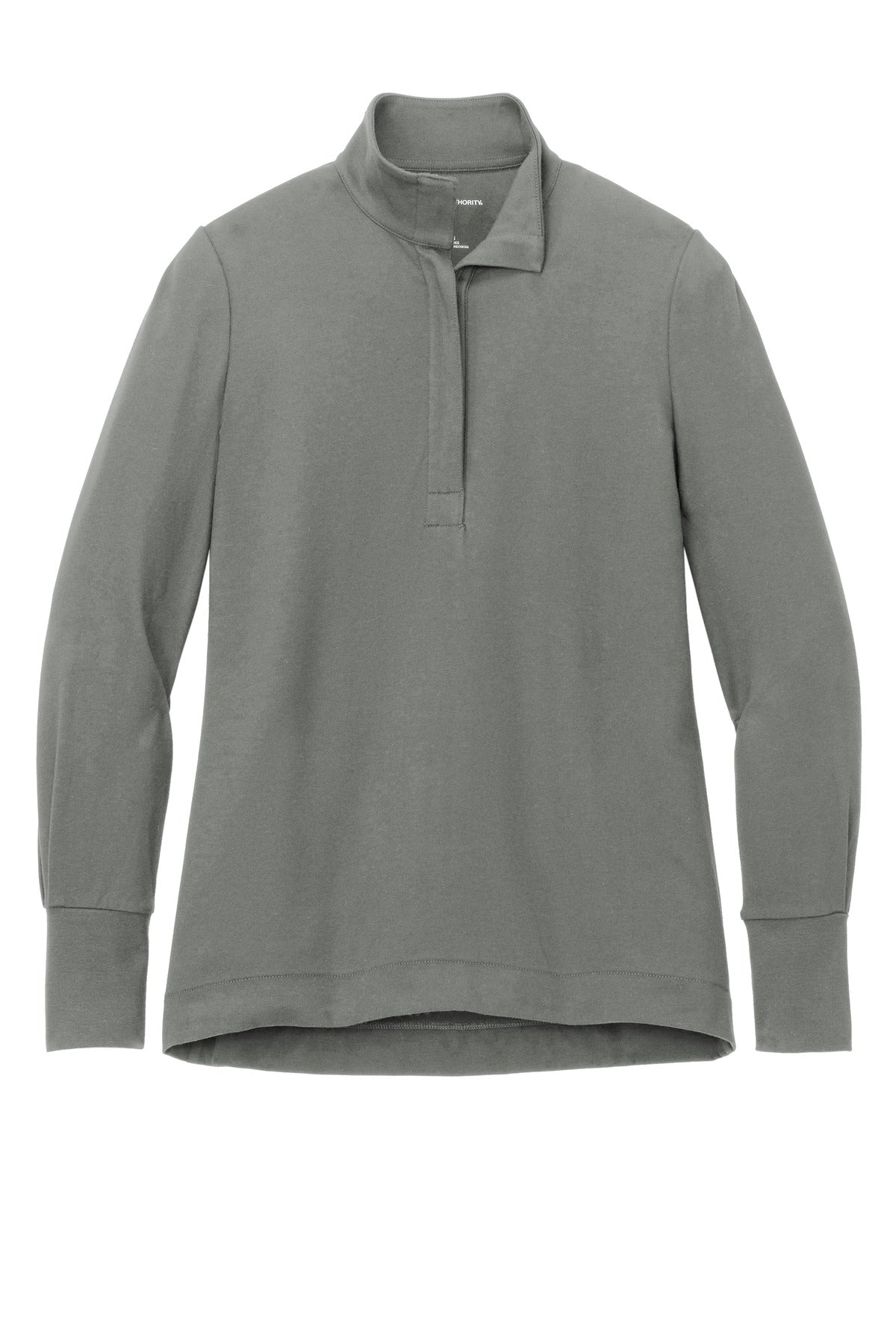 Front View of ShadowGrey Port Authority Women's Fairway Stretch 1/4-Zip LK829 plain
