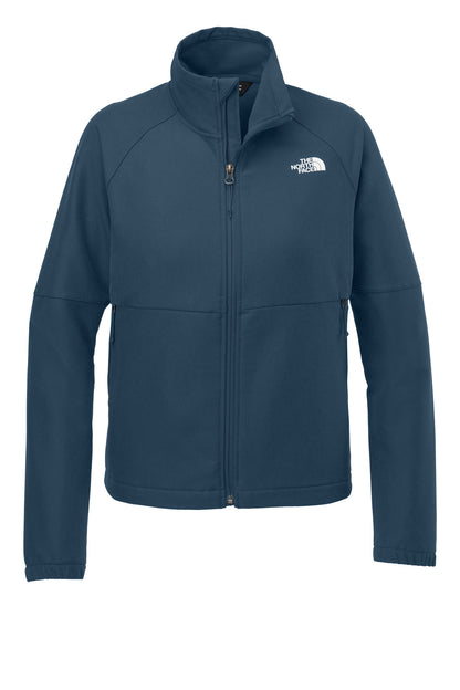 Front View of ShdyBluDkH The North Face Women's Barr Lake Soft Shell Jacket NF0A8C5C plain