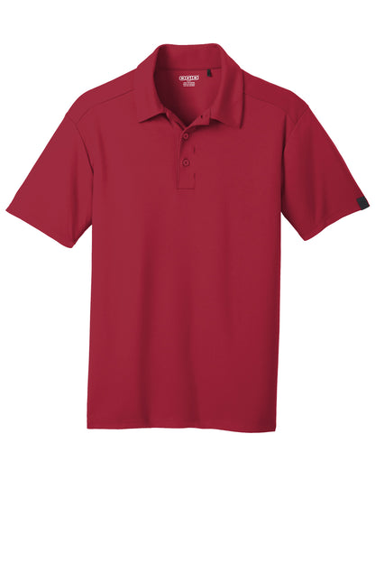 Front View of Signal Red OGIO Framework Polo. OG125 plain