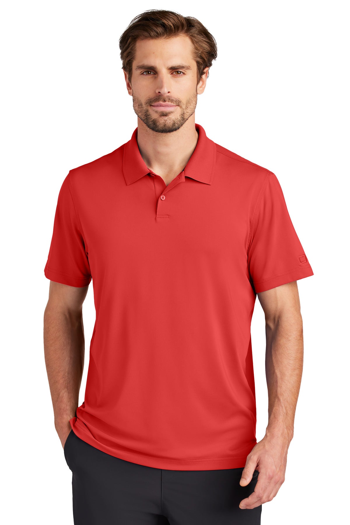 Front View of SignalRed OGIO Regain Polo OG170 plain